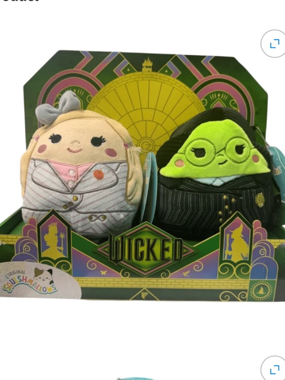 Wicked x Squishmallows Elphaba and Glinda Upland 5” Shiz University plush duo